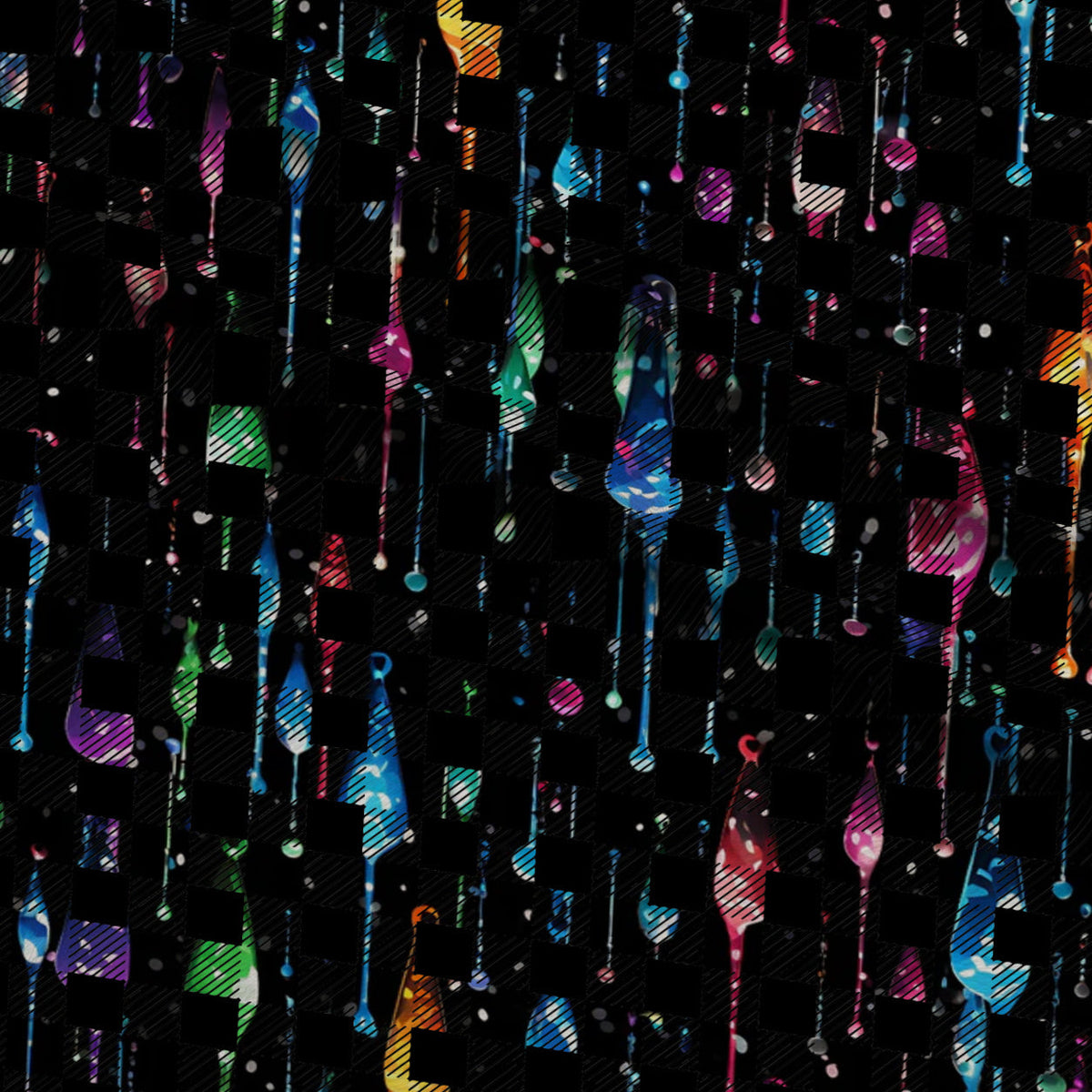 Dripping Rainbow Liquid Pattern 15 Minky Fabric