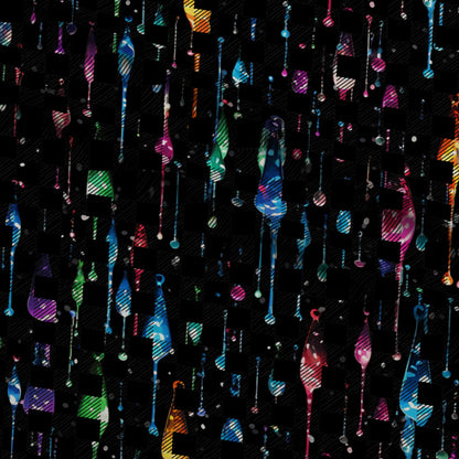 Dripping Rainbow Liquid Pattern 15 Minky Fabric