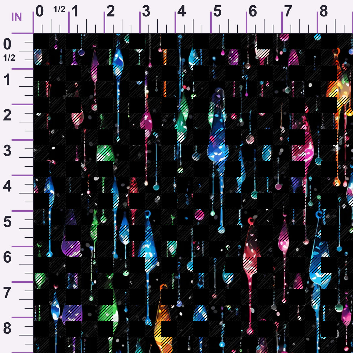 Dripping Rainbow Liquid Pattern 15 Minky Fabric