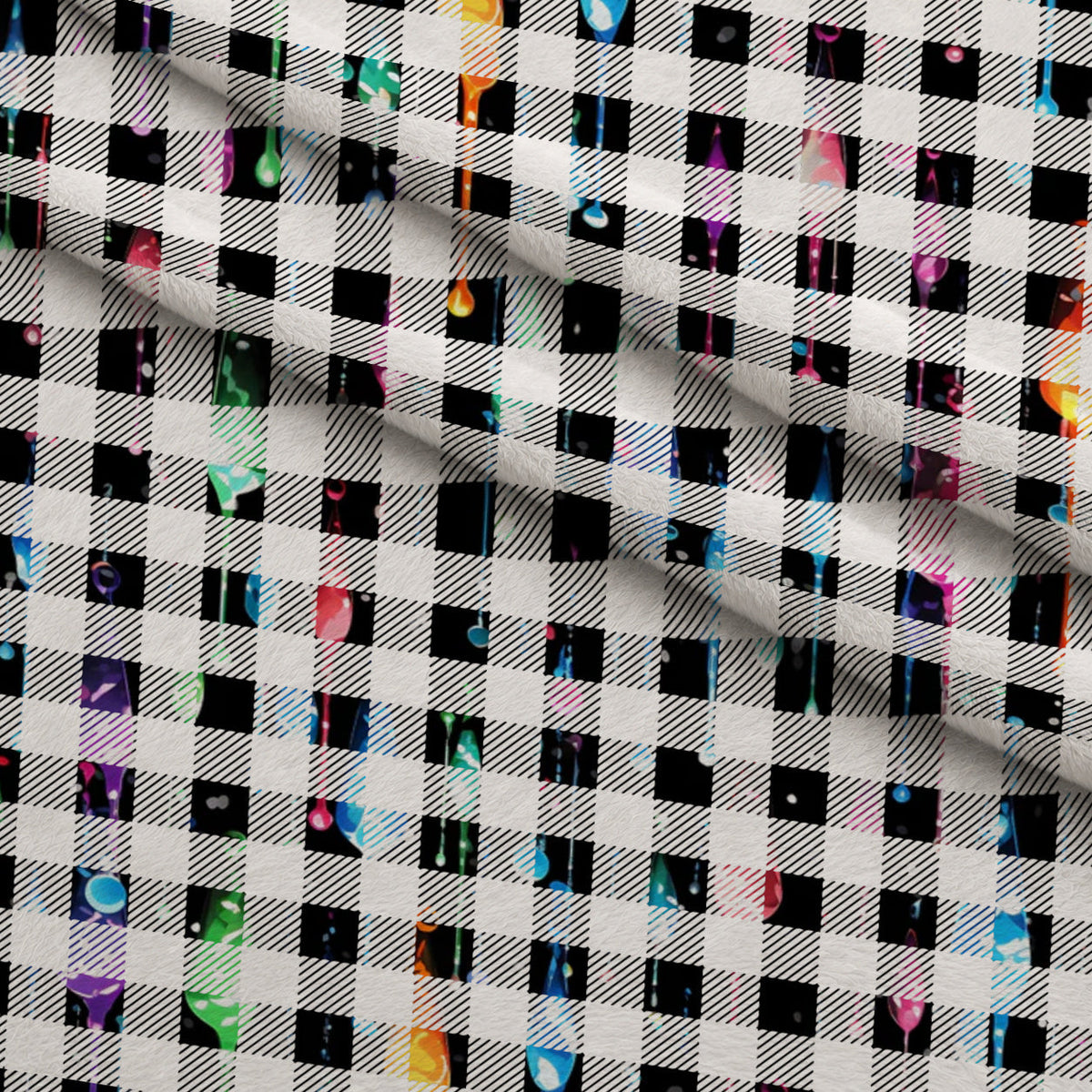 Dripping Rainbow Liquid Pattern 16 Minky Fabric