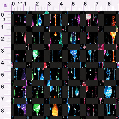 Dripping Rainbow Liquid Pattern 17 Minky Fabric