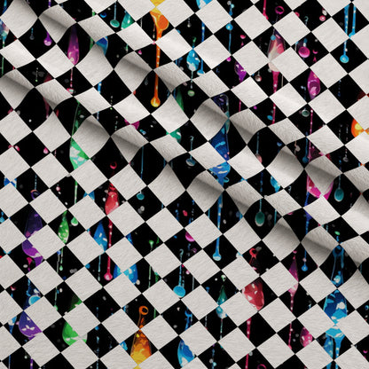 Dripping Rainbow Liquid Pattern 18 Minky Fabric