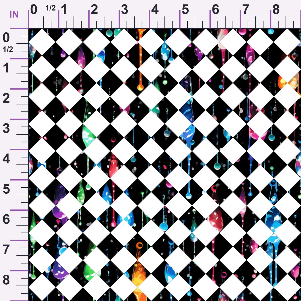 Dripping Rainbow Liquid Pattern 18 Minky Fabric