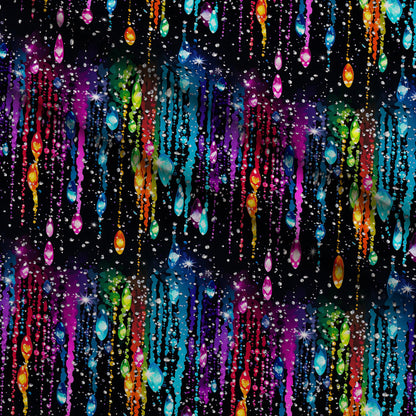 Dripping Rainbow Liquid Pattern 2 Minky Fabric