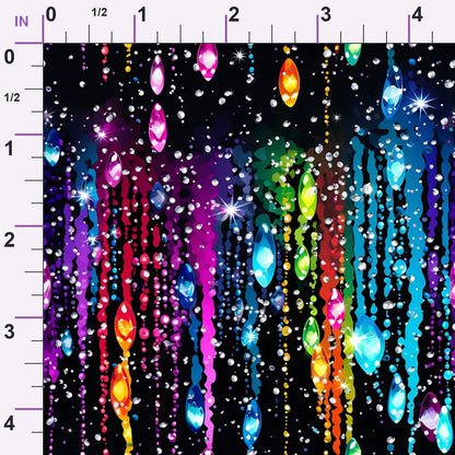 Dripping Rainbow Liquid Pattern 2 Minky Fabric