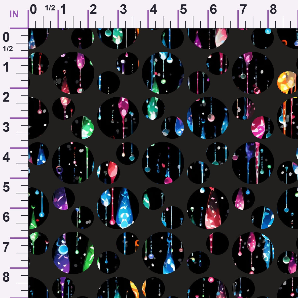 Dripping Rainbow Liquid Pattern 20 Minky Fabric