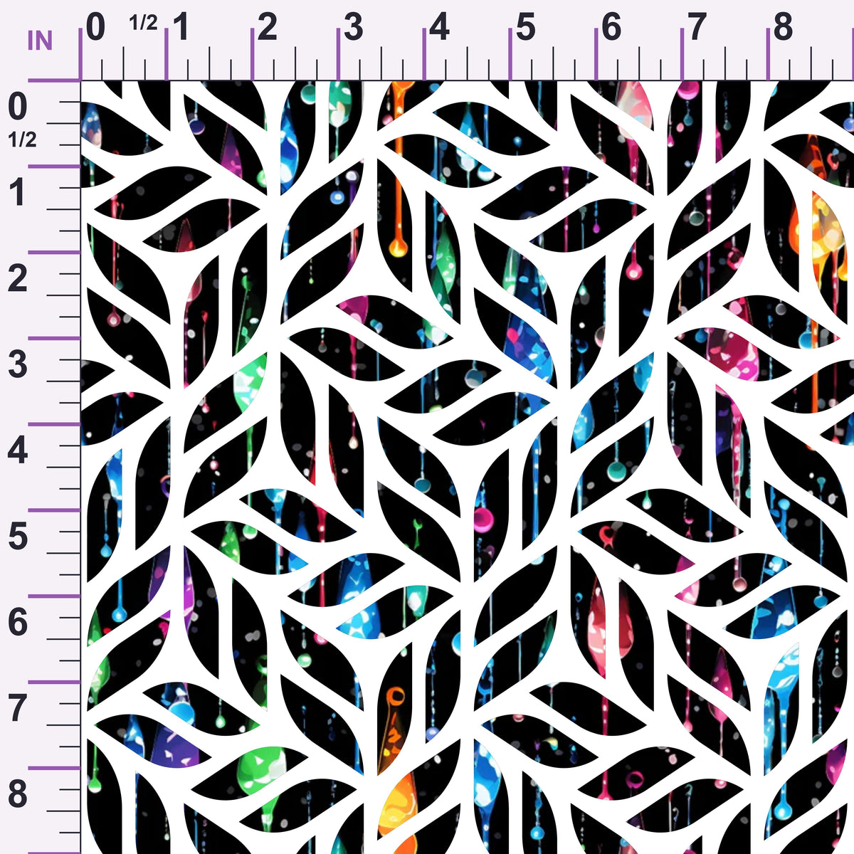 Dripping Rainbow Liquid Pattern 24 Minky Fabric