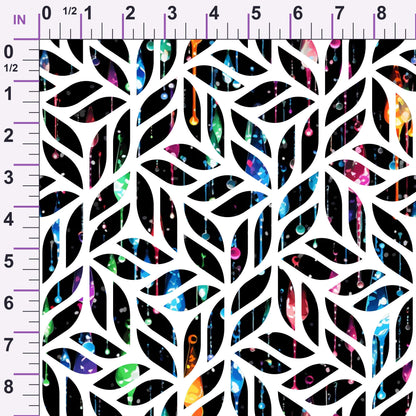 Dripping Rainbow Liquid Pattern 24 Minky Fabric