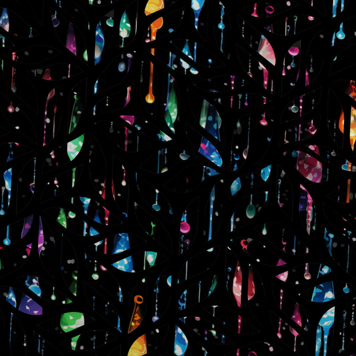Dripping Rainbow Liquid Pattern 25 Minky Fabric