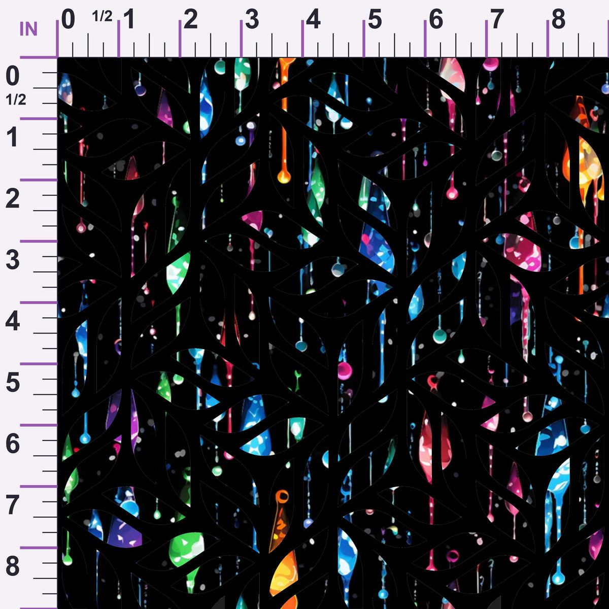 Dripping Rainbow Liquid Pattern 25 Minky Fabric