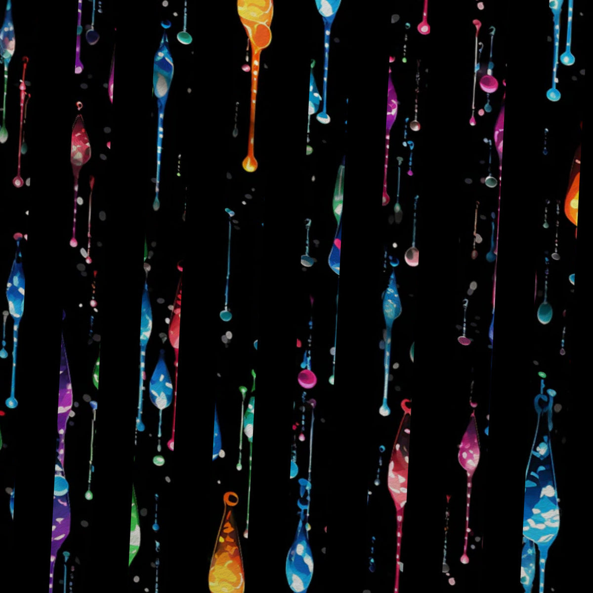Dripping Rainbow Liquid Pattern 26 Minky Fabric