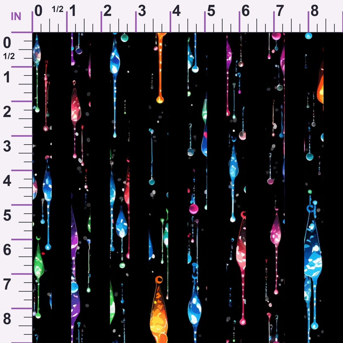 Dripping Rainbow Liquid Pattern 26 Minky Fabric
