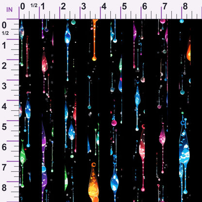 Dripping Rainbow Liquid Pattern 26 Minky Fabric