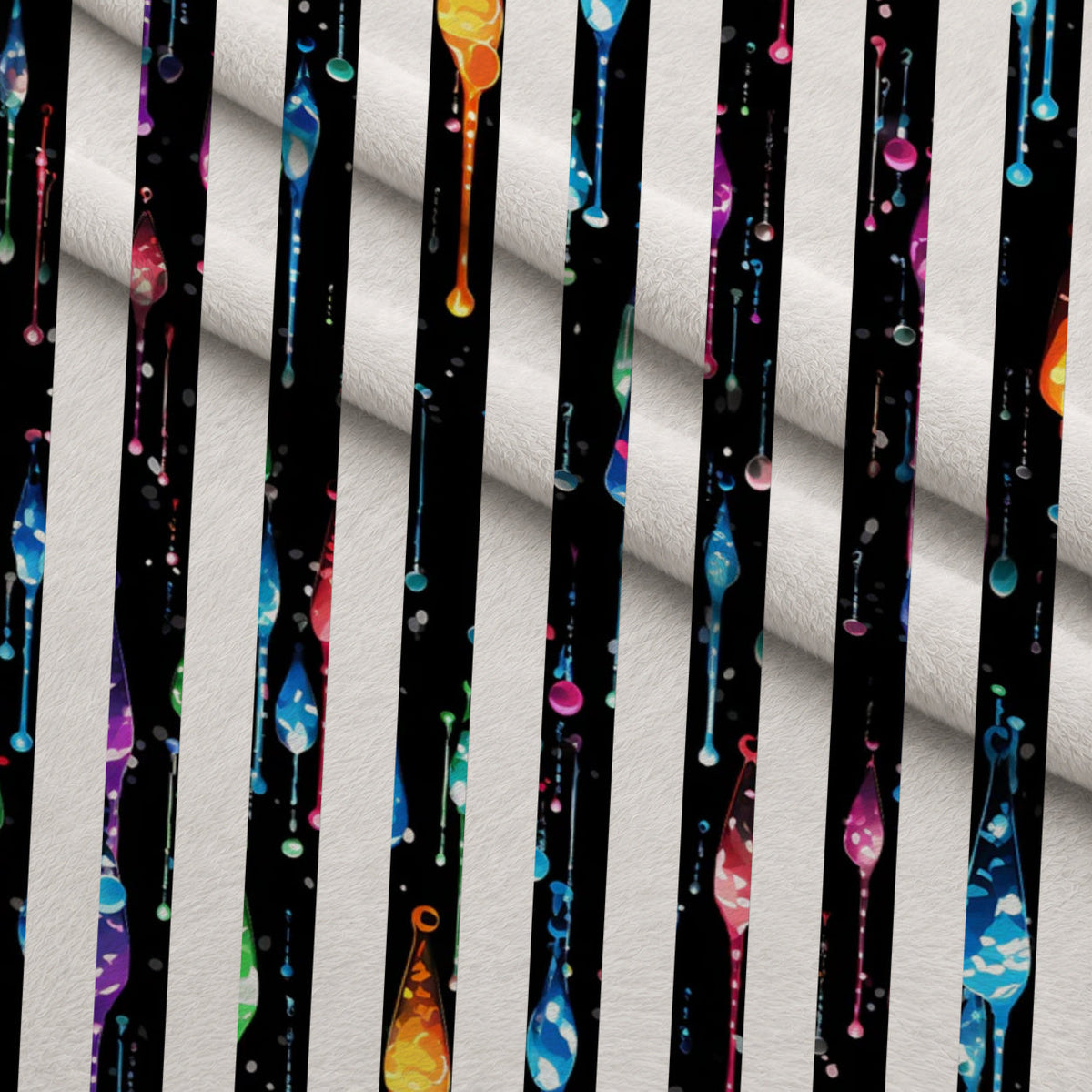 Dripping Rainbow Liquid Pattern 27 Minky Fabric