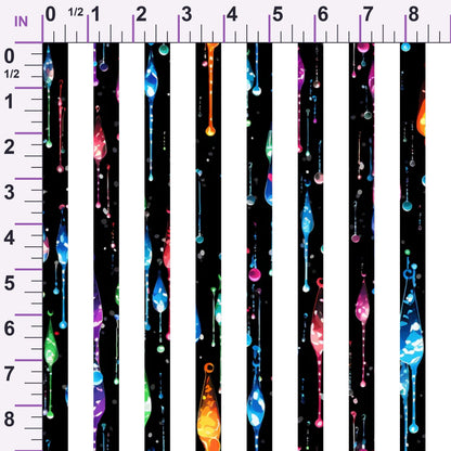 Dripping Rainbow Liquid Pattern 27 Minky Fabric