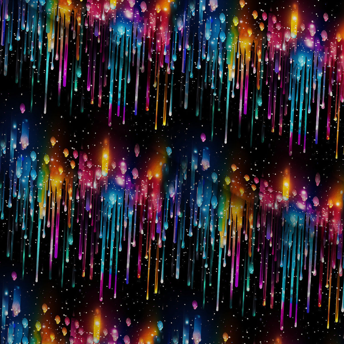 Dripping Rainbow Liquid Pattern 3 Minky Fabric