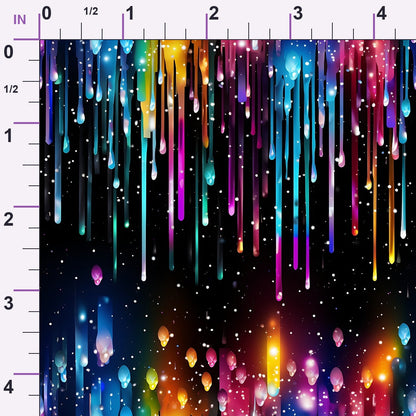 Dripping Rainbow Liquid Pattern 3 Minky Fabric
