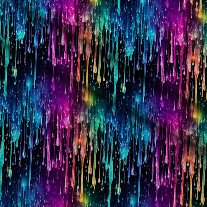 Dripping Rainbow Liquid Pattern 4 Minky Fabric