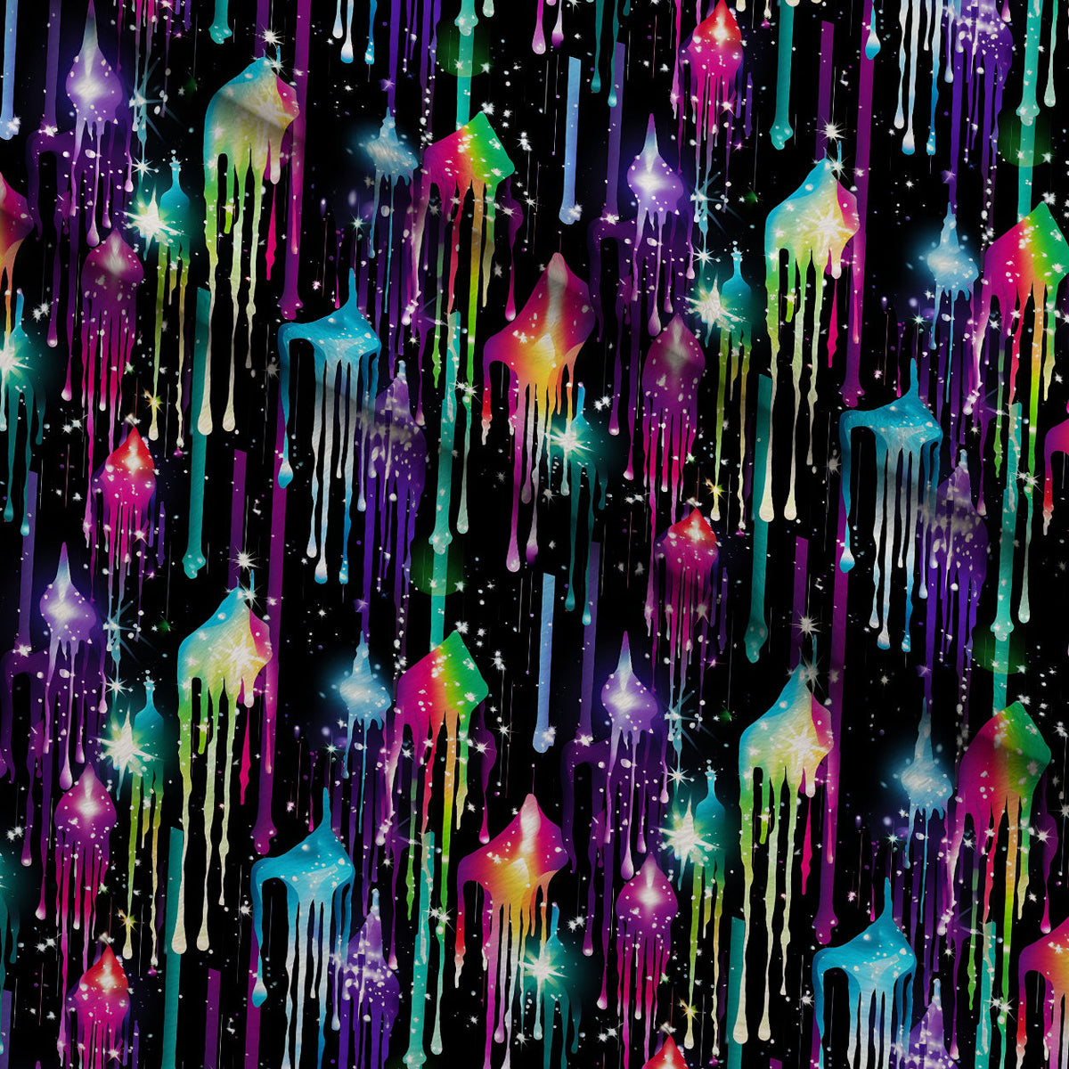 Dripping Rainbow Liquid Pattern 8 Minky Fabric