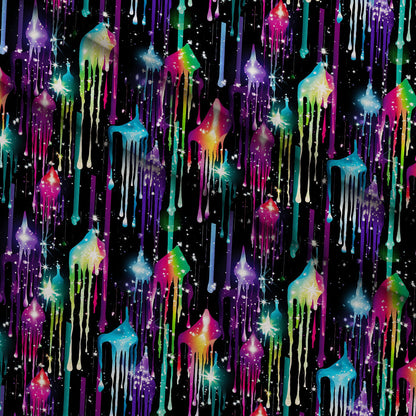 Dripping Rainbow Liquid Pattern 8 Minky Fabric