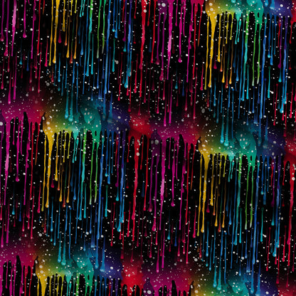 Dripping Rainbow Liquid Pattern 9 Minky Fabric