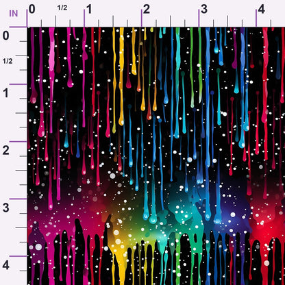 Dripping Rainbow Liquid Pattern 9 Minky Fabric