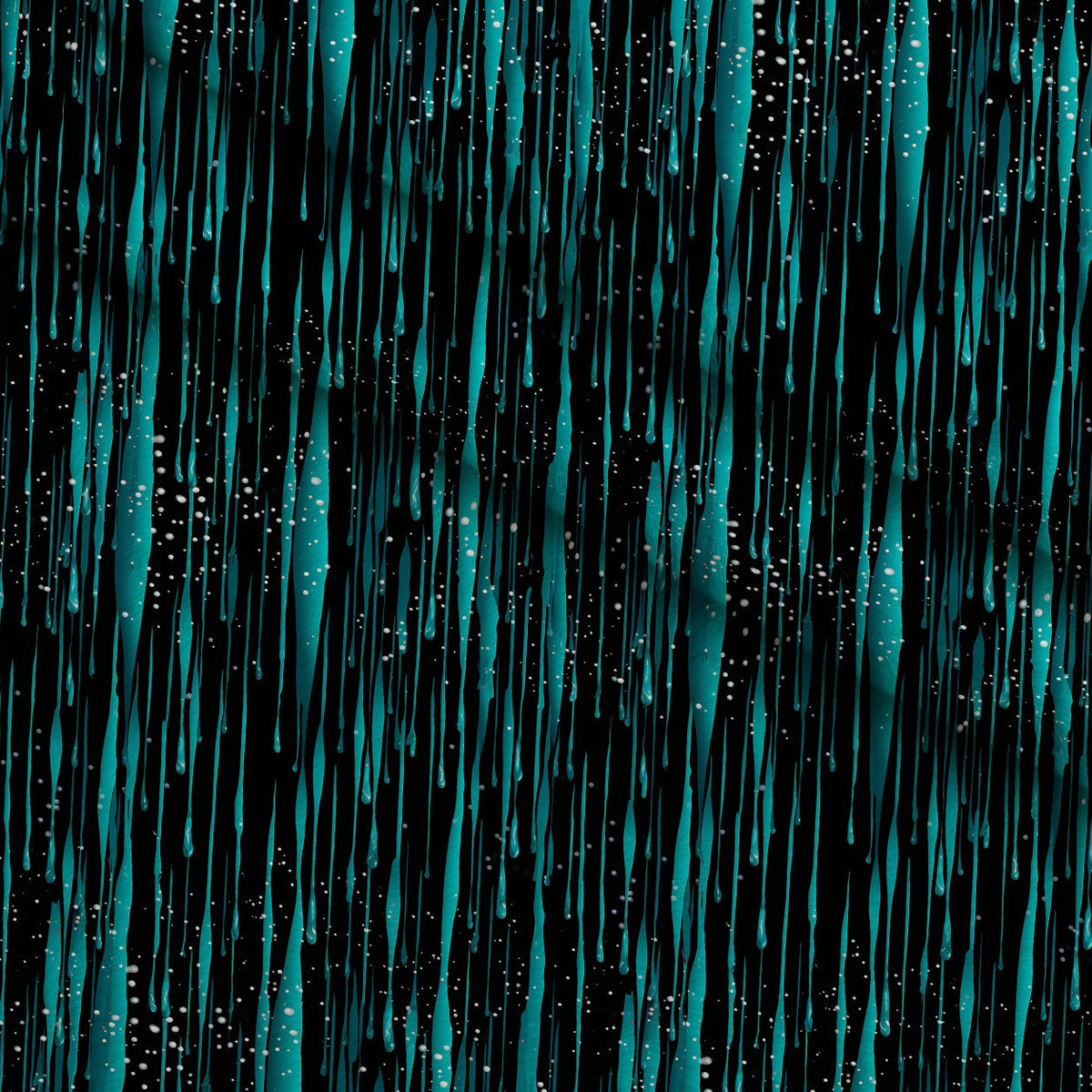 Dripping Turquoise Liquid Pattern 1 Minky Fabric
