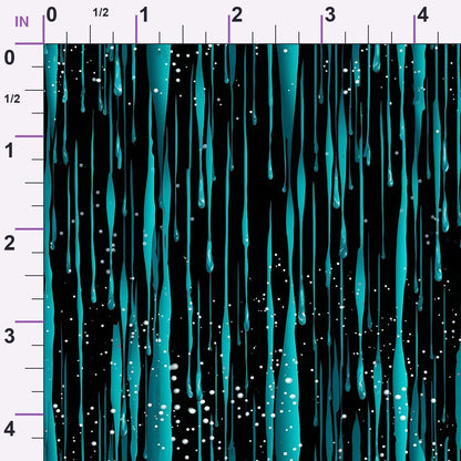 Dripping Turquoise Liquid Pattern 1 Minky Fabric