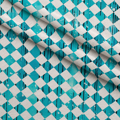Dripping Turquoise Liquid Pattern 17 Minky Fabric