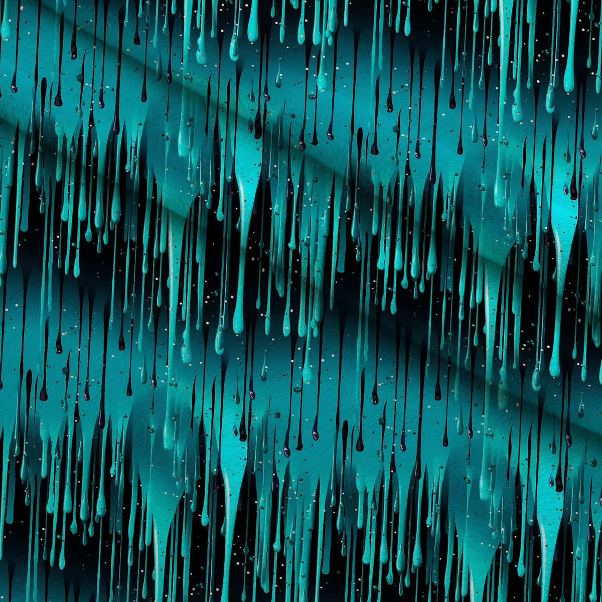 Dripping Turquoise Liquid Pattern 3 Minky Fabric