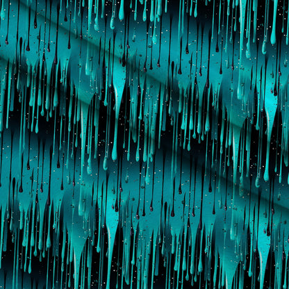 Dripping Turquoise Liquid Pattern 3 Minky Fabric