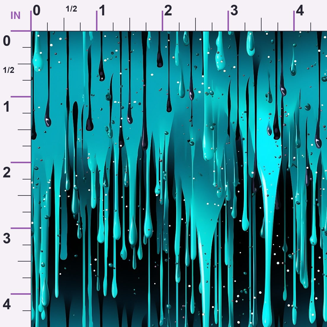 Dripping Turquoise Liquid Pattern 3 Minky Fabric