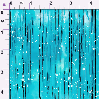 Dripping Turquoise Liquid Pattern 4 Minky Fabric