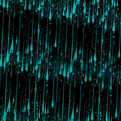 Dripping Turquoise Liquid Pattern 5 Minky Fabric
