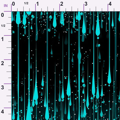 Dripping Turquoise Liquid Pattern 5 Minky Fabric