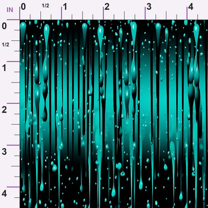 Dripping Turquoise Liquid Pattern 6 Minky Fabric