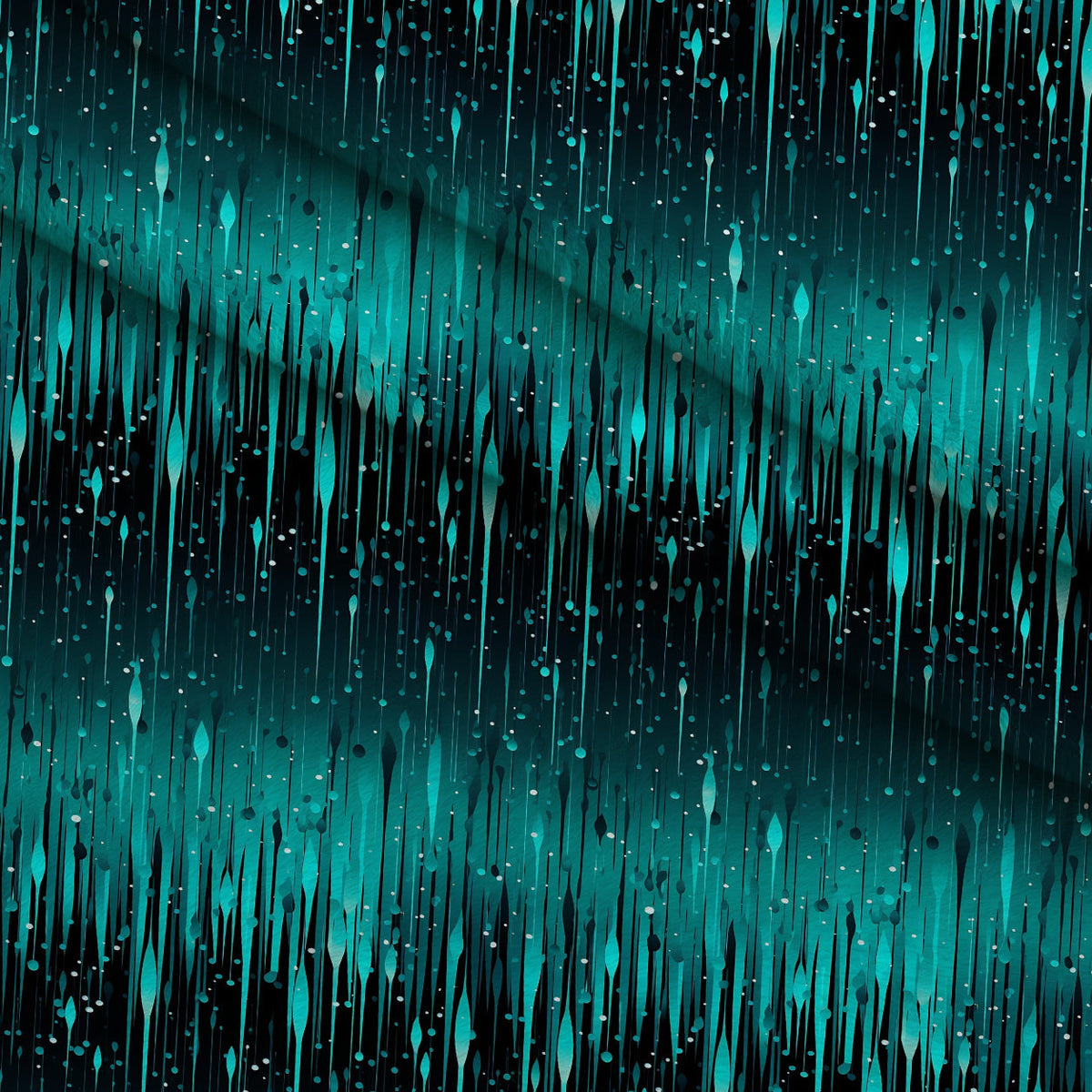 Dripping Turquoise Liquid Pattern 7 Minky Fabric