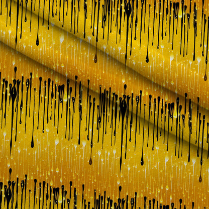 Dripping Yellow Liquid Pattern 3 Minky Fabric