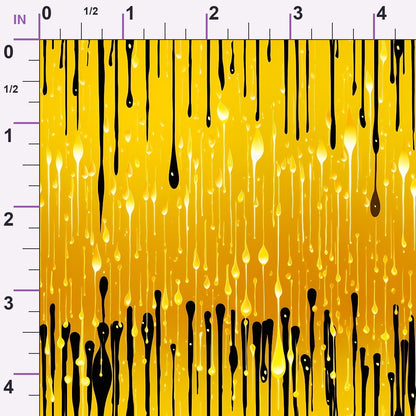 Dripping Yellow Liquid Pattern 3 Minky Fabric
