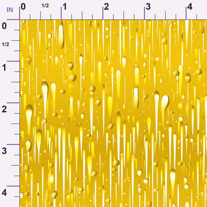 Dripping Yellow Liquid Pattern 4 Minky Fabric