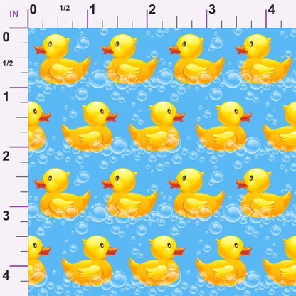 Ducks in the Tub Minky Fabric