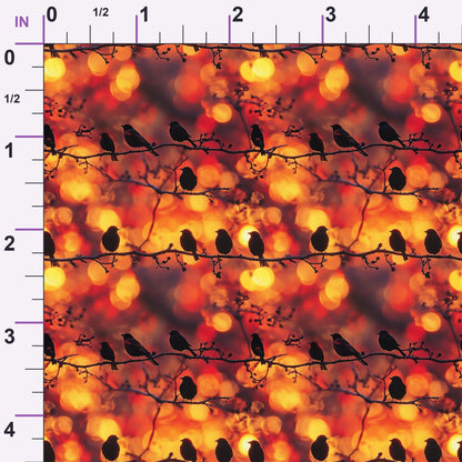 Dusk Silhouettes Pattern 1 Minky Fabric