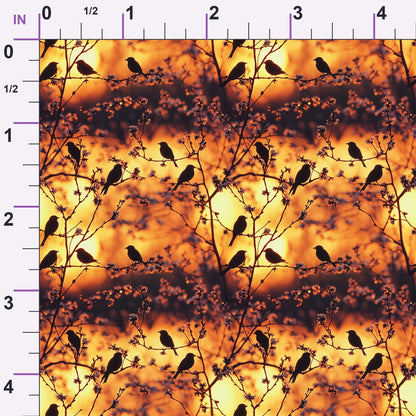 Dusk Silhouettes Pattern 11 Minky Fabric