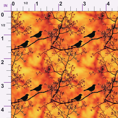 Dusk Silhouettes Pattern 2 Minky Fabric
