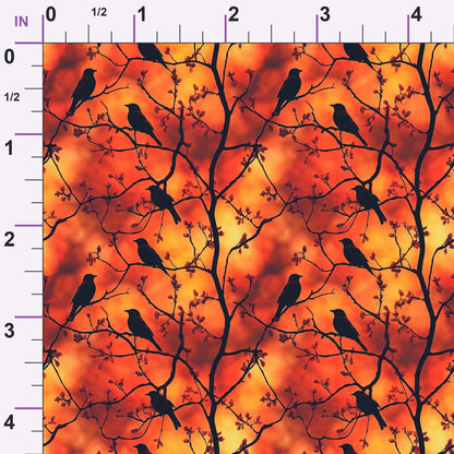 Dusk Silhouettes Pattern 3 Minky Fabric