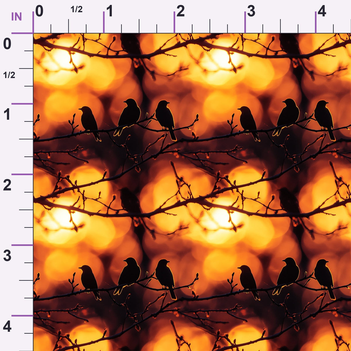 Dusk Silhouettes Pattern 5 Minky Fabric