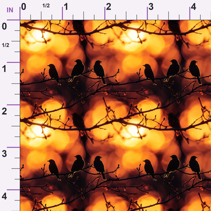 Dusk Silhouettes Pattern 5 Minky Fabric