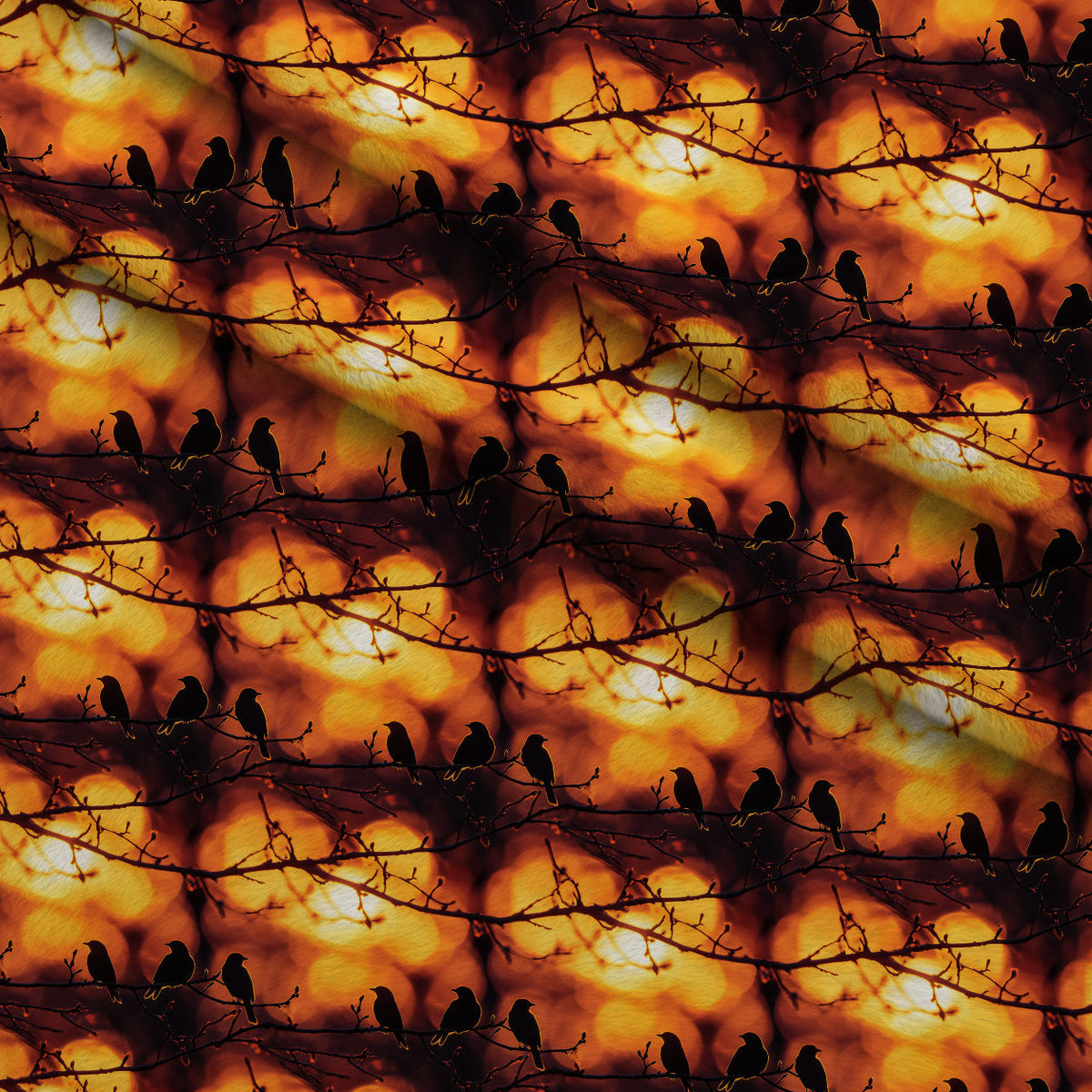 Dusk Silhouettes Pattern 6 Minky Fabric
