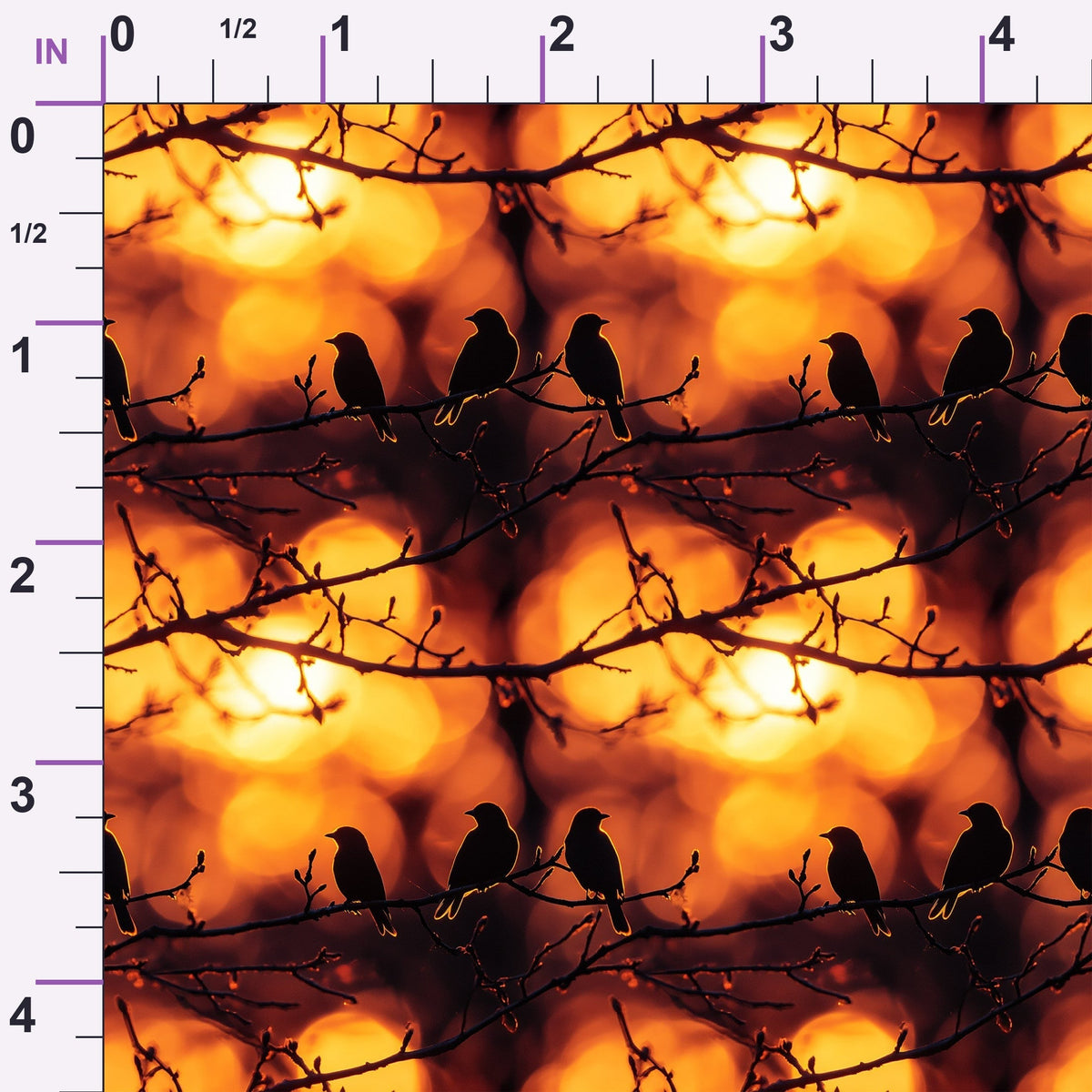 Dusk Silhouettes Pattern 6 Minky Fabric