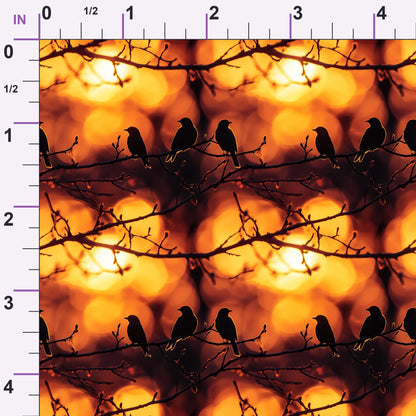 Dusk Silhouettes Pattern 6 Minky Fabric